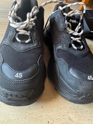 Zapatillas Balenciaga Triple S Negras Talla 45
