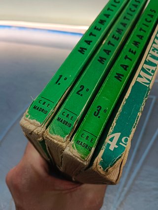 4 libros, MATEMÁTICAS. 1º,2º,3º y 4º curso E.P. JESÚS SESMA, BIBLIOGRÁFICA ESPAÑOLA 1969