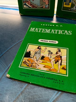 4 libros, MATEMÁTICAS. 1º,2º,3º y 4º curso E.P. JESÚS SESMA, BIBLIOGRÁFICA ESPAÑOLA 1969