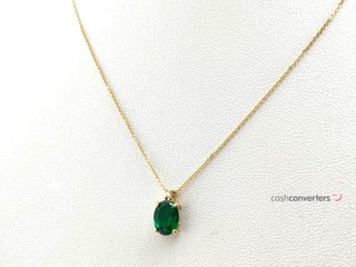 gargantilla oro 18k con piedra con circonita 22cm