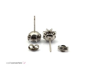 pendientes oro 18k con piedra con circonita