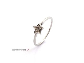 sortija oro 18k con piedra con diamante