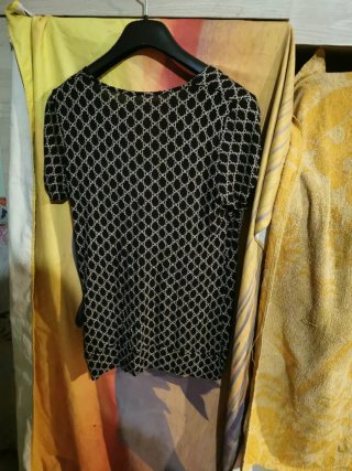 Maglietta Chic elegance Fantasia bon tonBianco Ner