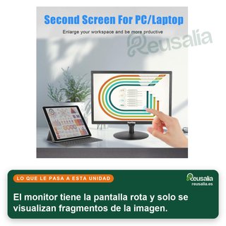 CON TARA - Monitor táctil Suprlipy 19" SY19WM, pantalla rota