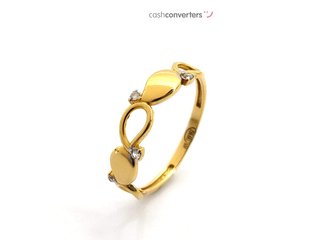 anillo oro 18k con circonita