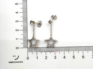 pendientes plata 925mm con piedra con circonita