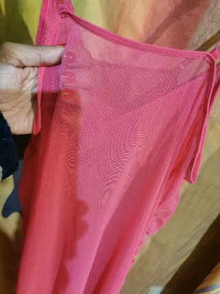 Femme Fatale Lingerie fucsia arricciata stras