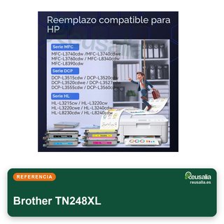 Tóner compatible Brother TN248XL 4 colores