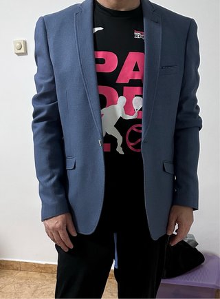 Americana hombre azul