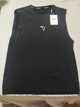 Camiseta sin mangas TEYEO hombre negra