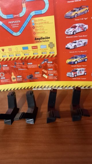 Scalextric 9 Soportes Puente Elevados.aperaltados