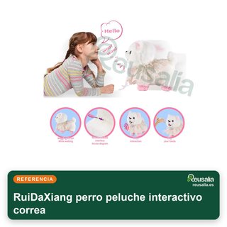RuiDaXiang perro peluche interactivo correa