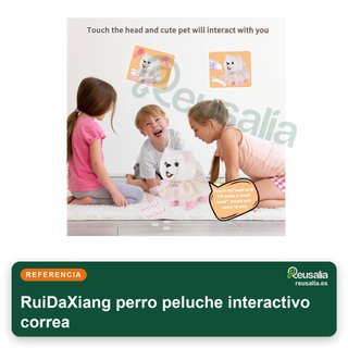 RuiDaXiang perro peluche interactivo correa