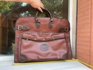 Portatrajes de viaje vintage marrón - Catex (60 cm