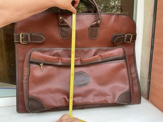 Portatrajes de viaje vintage marrón - Catex (60 cm