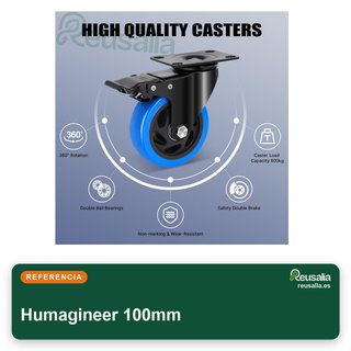 Humagineer 100mm Ruedas giratorias muebles pesados