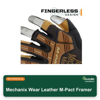 Mechanix Wear Leather M-Pact Guantes protección