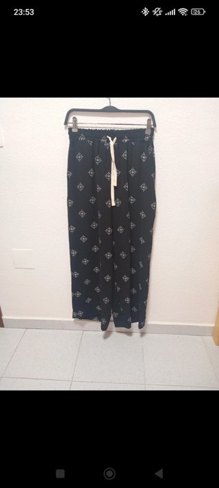 Pantalón Estampado Negro