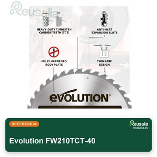 Evolution FW210TCT-40 hoja sierra madera fina