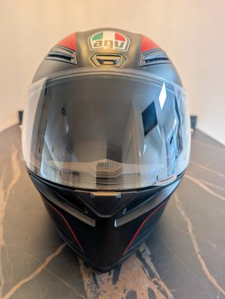 Casco Integral AGV K3 SV Negro y Rojo Talla S