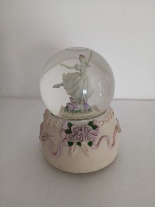 Carillon Sfera di Neve Vintage con Ballerina
