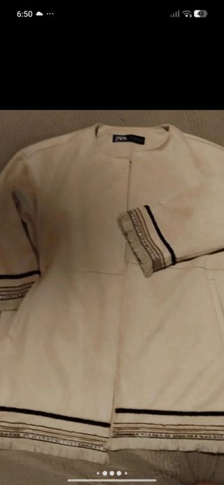 Chaqueta Zara Étnica Beige