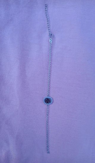 Pulsera de plata con trébol y circonitas