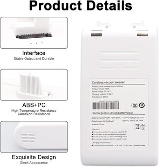 MXJFYY Batería 25,2V 3500mAh Xiaomi Dreame V8-V10