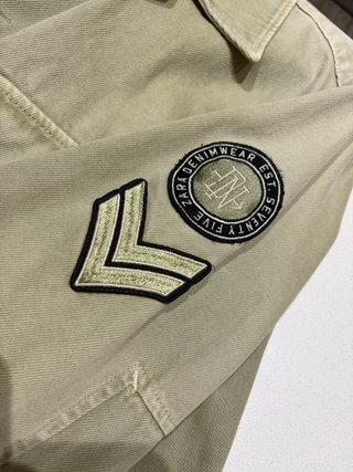 Chaqueta Zara Hombre Verde Caqui Bolsillos