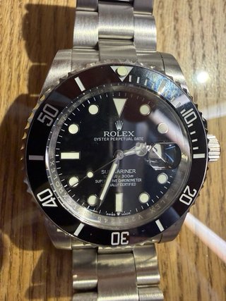 Reloj de hombre Subm. Date Negro Plata