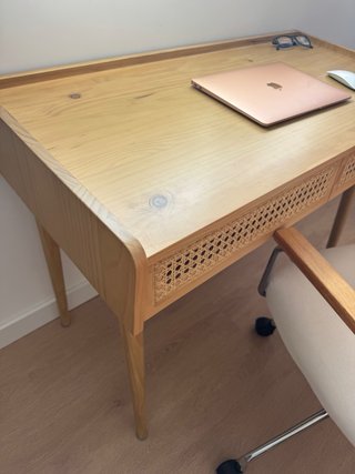 Scrivania Maison du Monde in legno e rattan