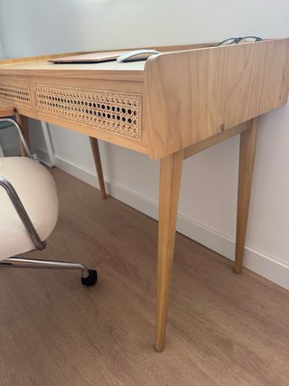 Scrivania Maison du Monde in legno e rattan