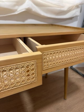 Scrivania Maison du Monde in legno e rattan