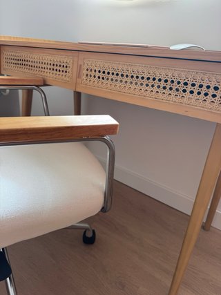 Scrivania Maison du Monde in legno e rattan