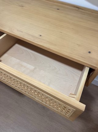 Scrivania Maison du Monde in legno e rattan