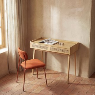 Scrivania Maison du Monde in legno e rattan