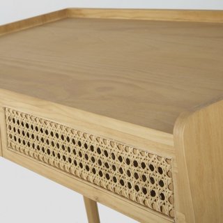 Scrivania Maison du Monde in legno e rattan