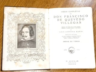 Obras completas Quevedo. Aguilar 1932