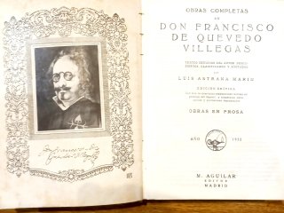 Obras completas Quevedo. Aguilar 1932