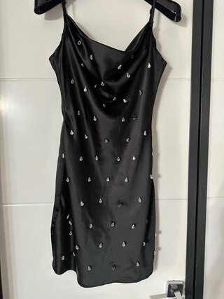 Vestito ragazza le vollière nero con brillantini
