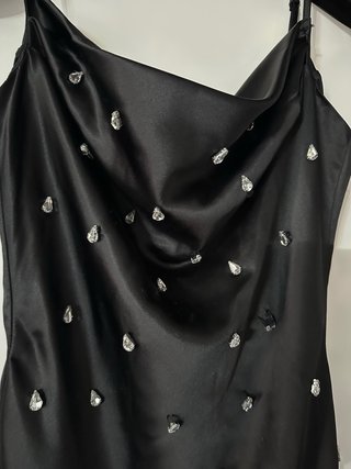 Vestito ragazza le vollière nero con brillantini