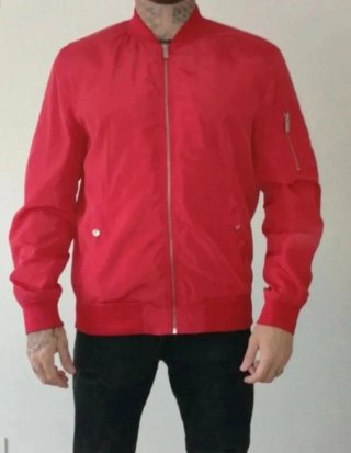 Chaqueta Bomber Roja