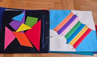 Libro sensorial de fieltro actividades infantil