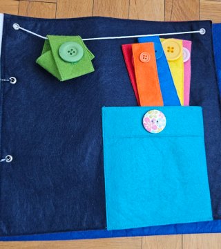 Libro sensorial de fieltro actividades infantil