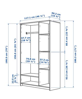 Armario Blanco Ikea con espejo