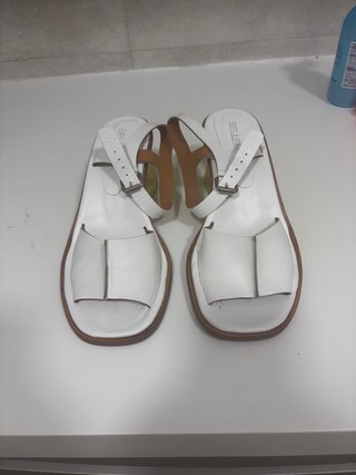 Sandalias Belle Hari Piel Blanca Talla 38