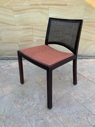 10 unidades de Silla de Comedor de Madera y Ratán