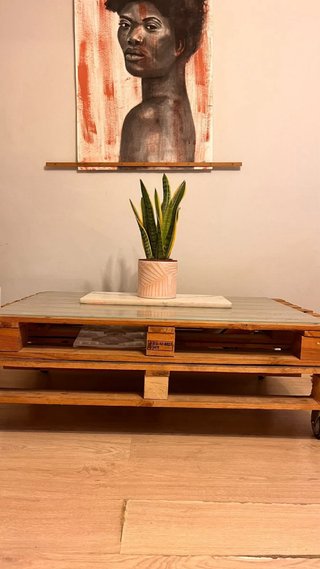 Mesa de centro hecha con palets