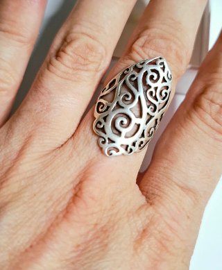 Anillo Plata Ley 925 Grande Calado