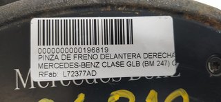 PINZA DE FRENO DELANTERA DERECHA MERCEDES-BENZ CLASE GLB (BM 247) GLB 200 d (247.612)